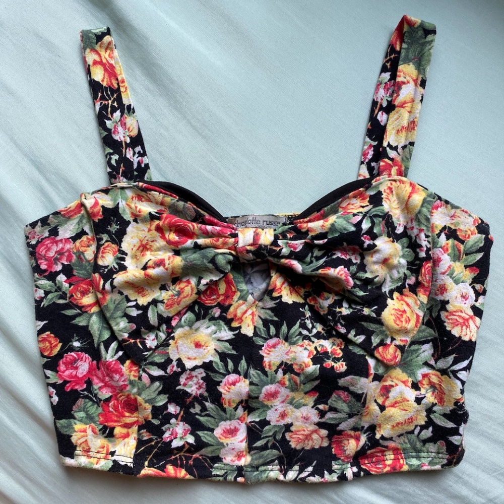 CR Floral Crop Top Tank top